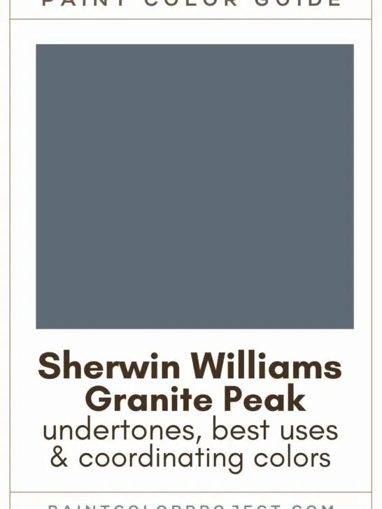 Sherwin Williams Granite Peak paint color guide