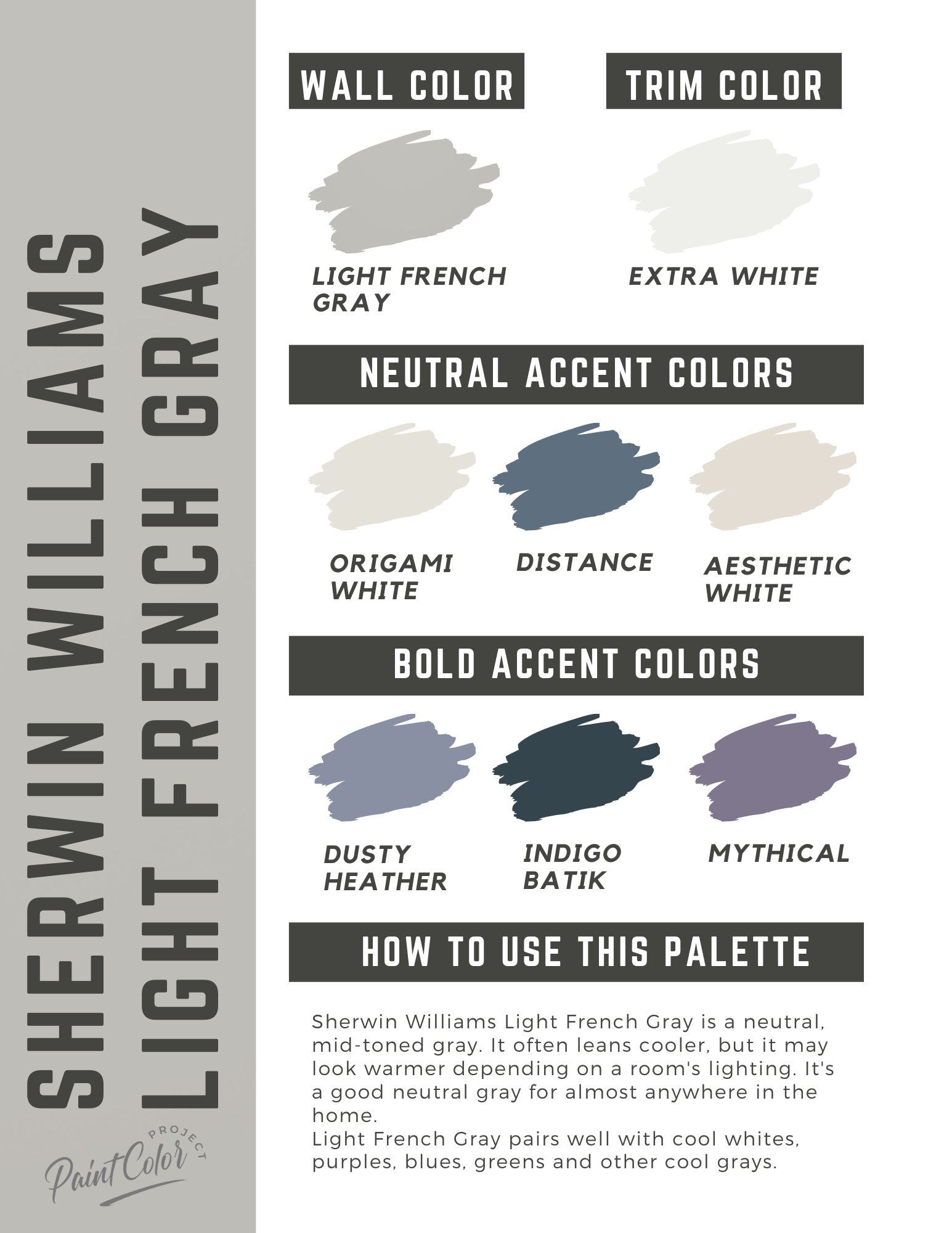 sherwin williams light french gray paint color palette