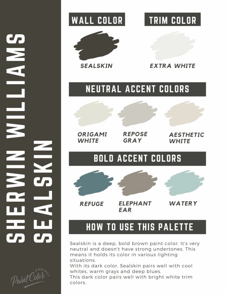 Sherwin Williams Sealskin: a complete color review - The Paint Color ...