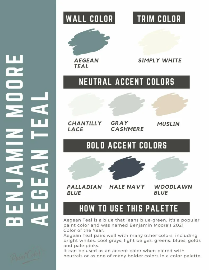 Benjamin Moore Aegean Teal: a complete color review - The Paint Color ...