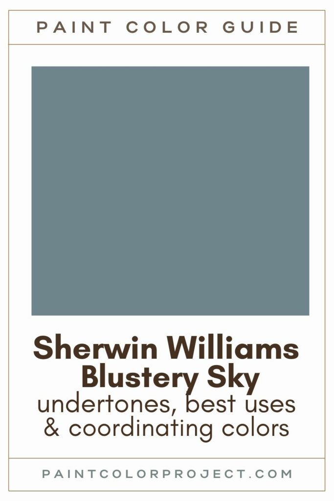 Sherwin Williams Blustery Sky paint color guide