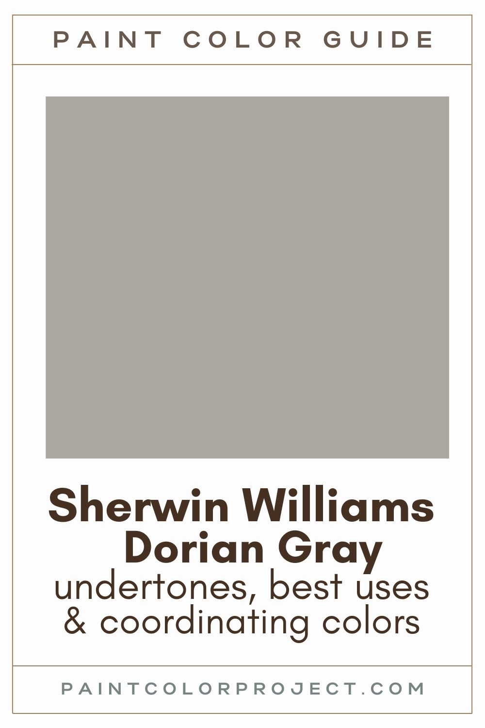 Sherwin Williams Dorian Gray paint color guide