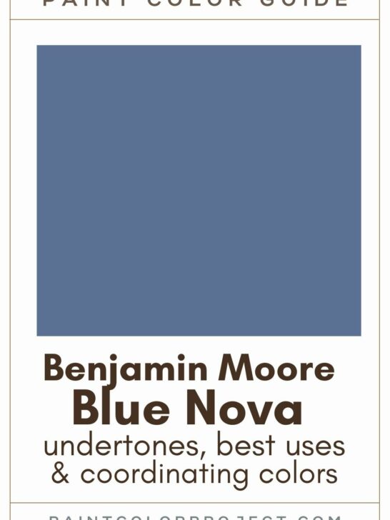 Benajmin Moore Blue Nova paint color guide