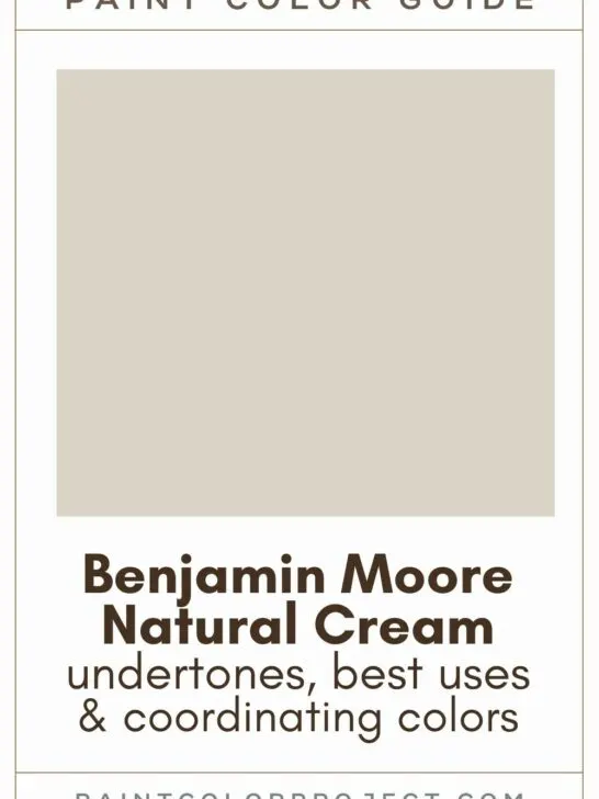 Benjamin Moore Natural Cream Paint Color Guide.