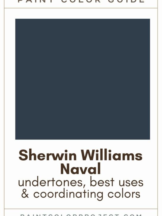 Sherwin Williams Naval Paint Color Guide.