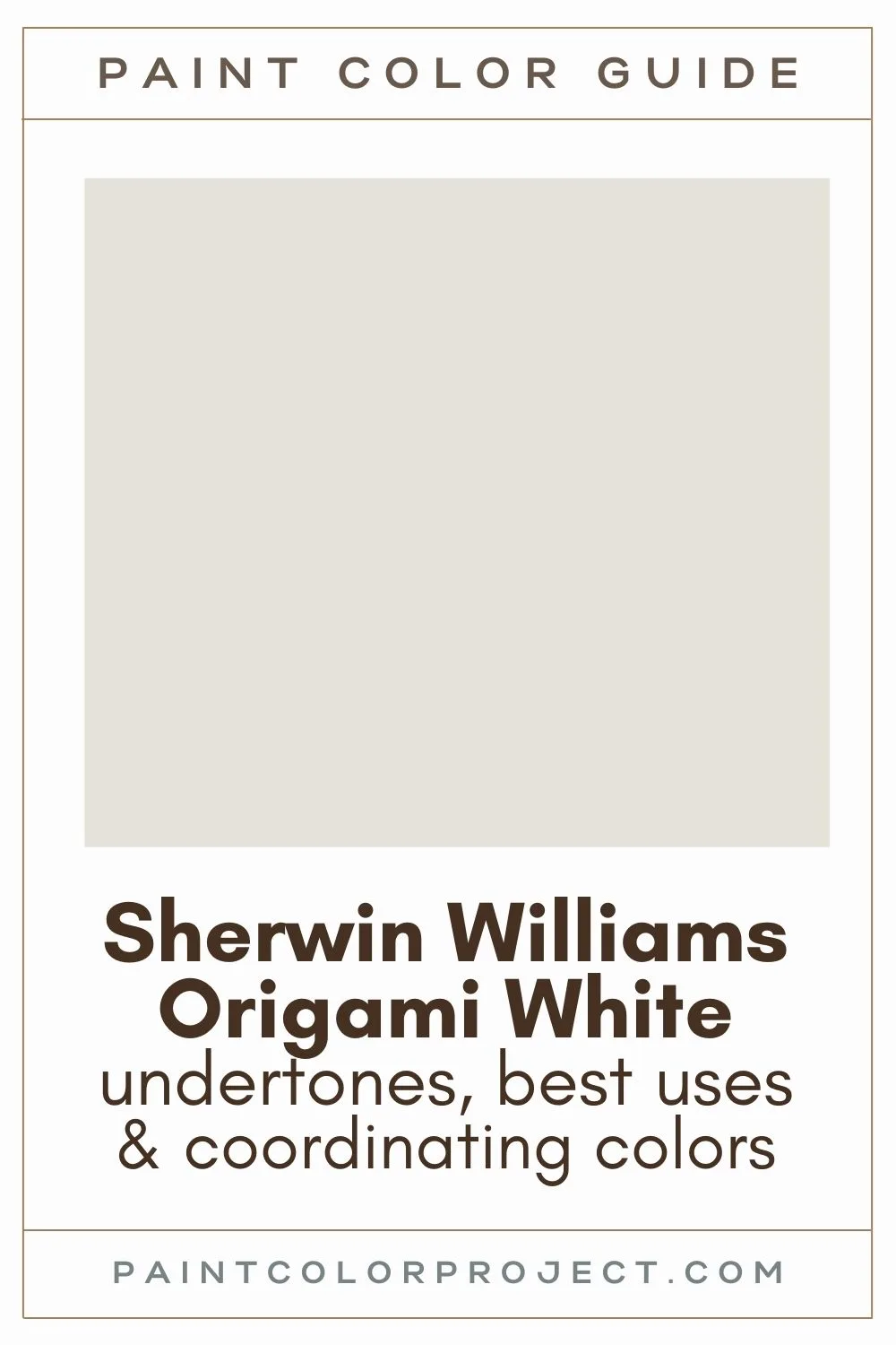Sherwin Williams Origami White Paint Color Guide.