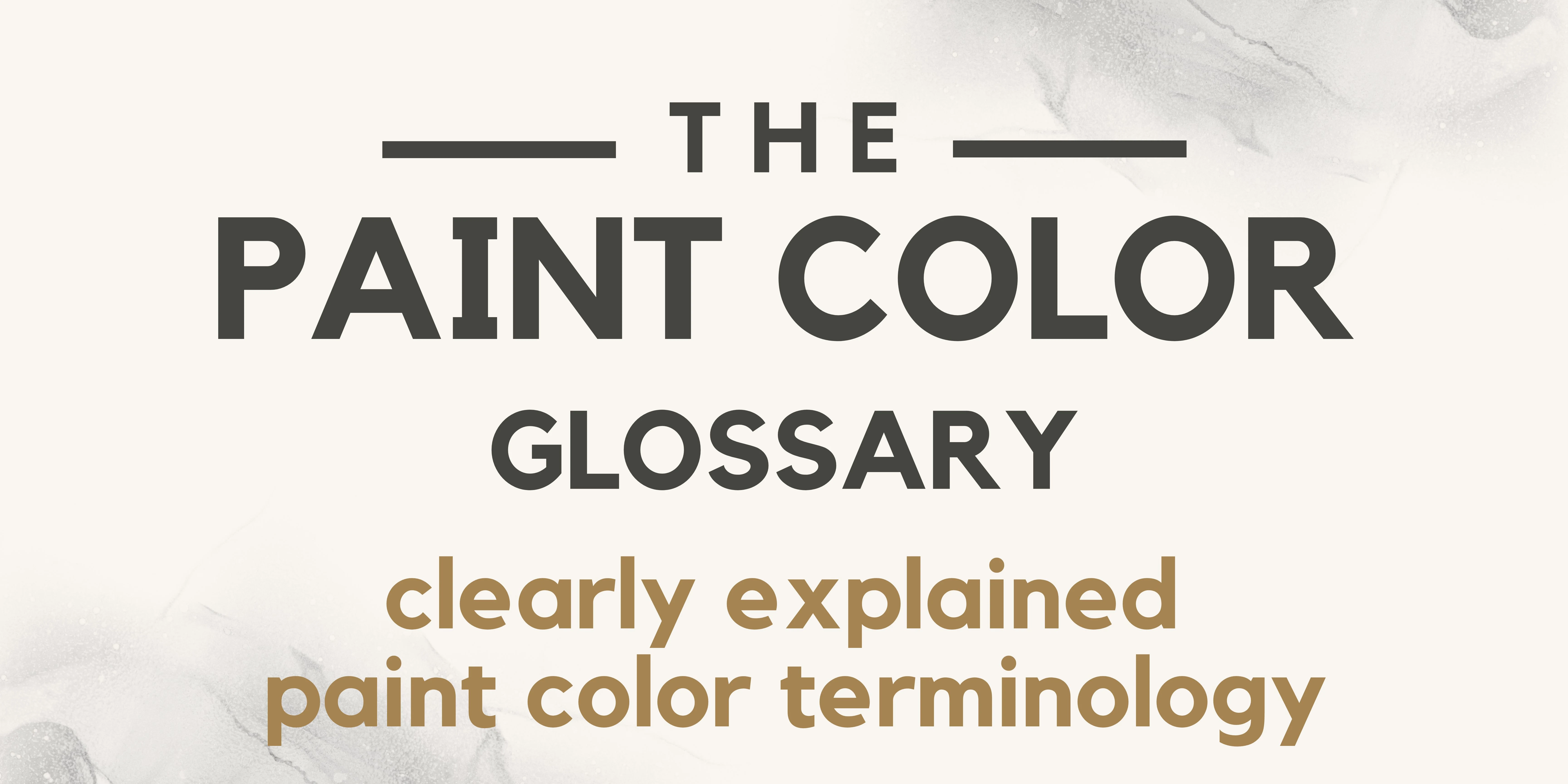 paint color glossary