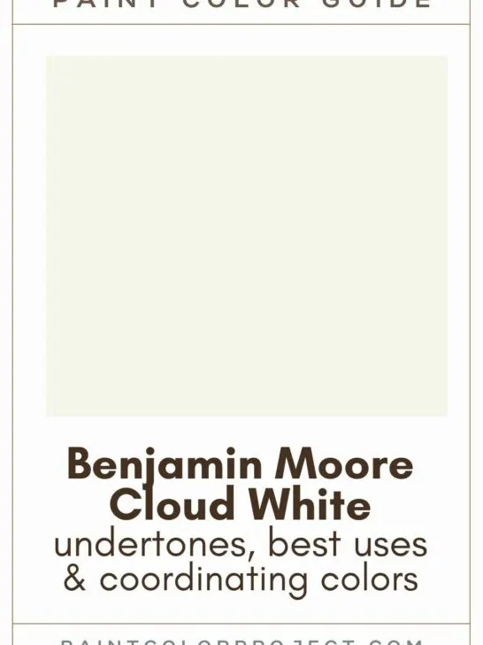 Benjamin Moore Cloud White Paint Color Guide.