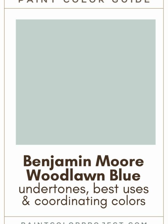 Benjamin Moore Woodlawn Blue Paint Color Guide.