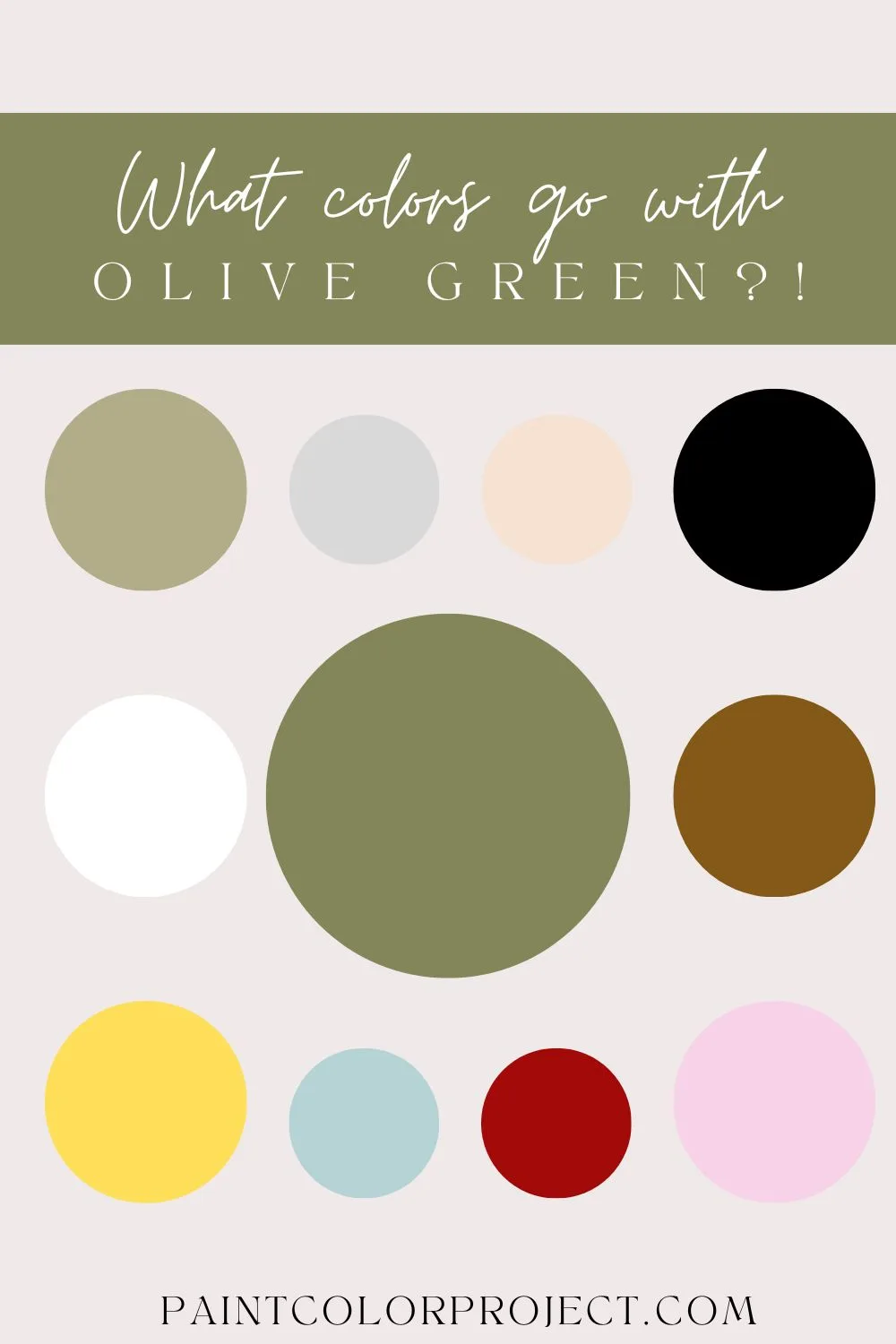 What colors go with olive green