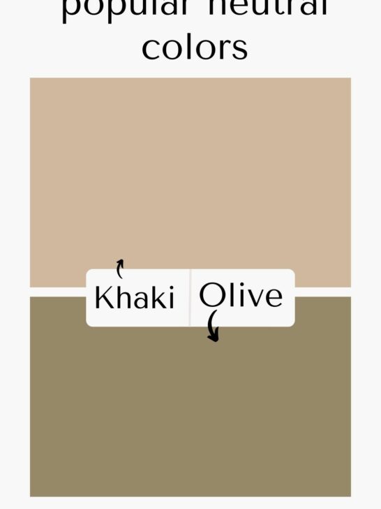khaki vs olive