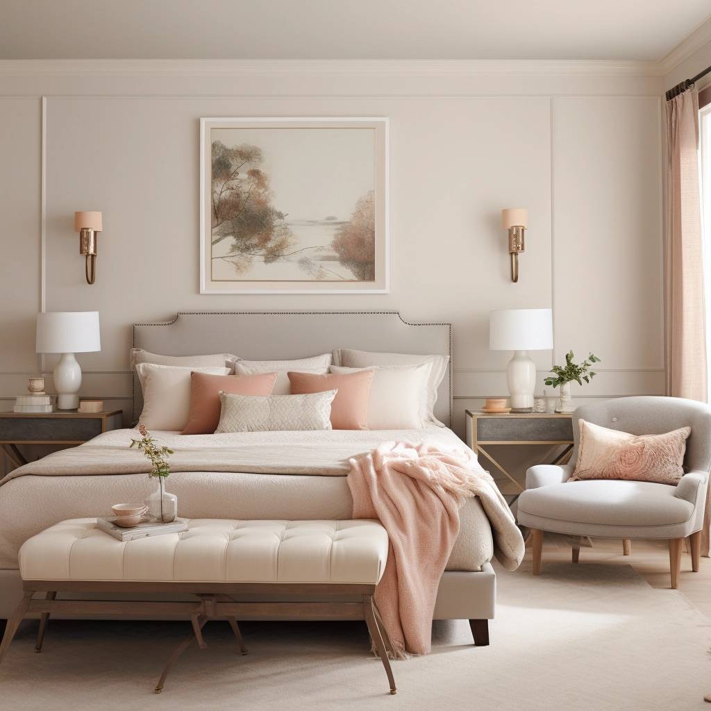 romantic bedroom accessible beige