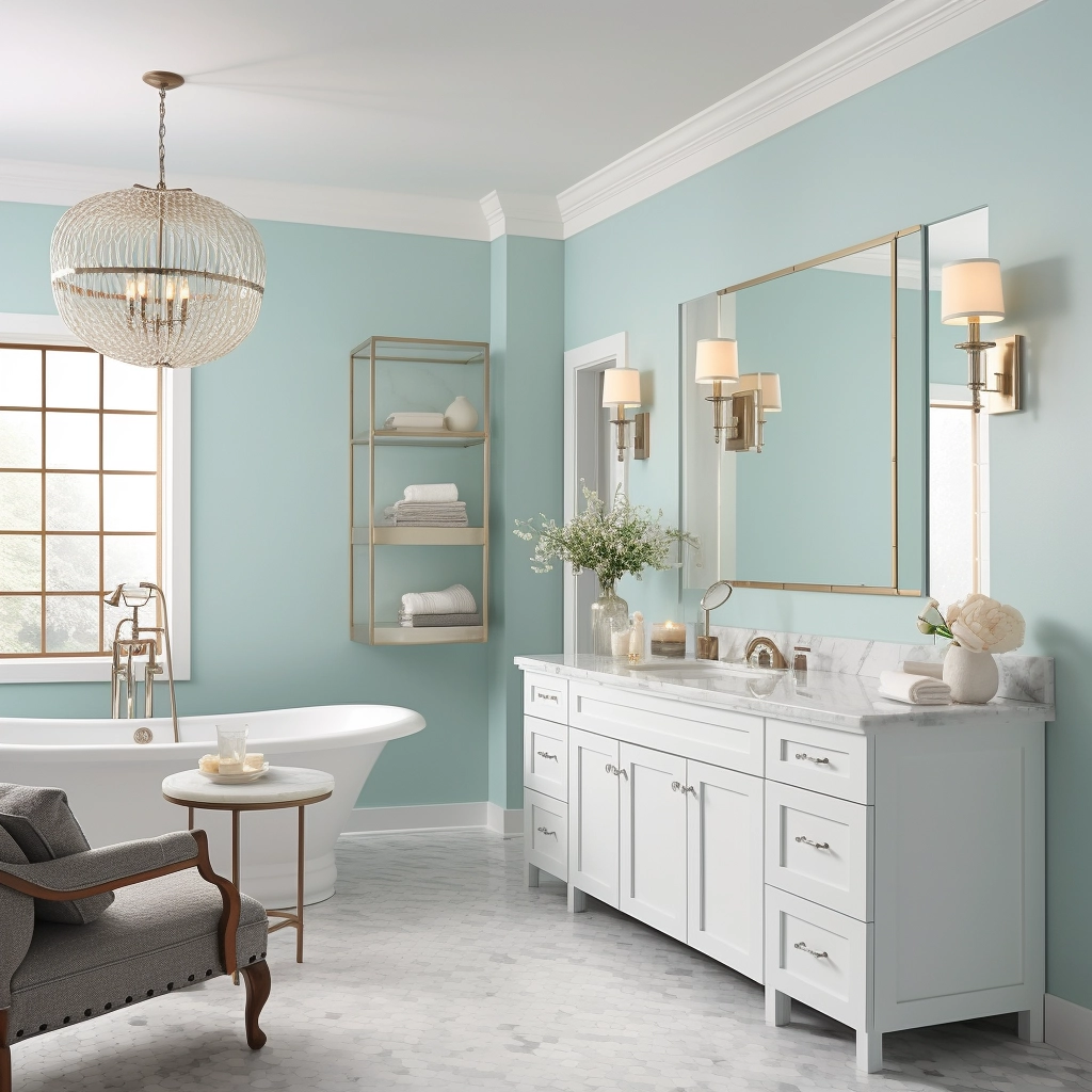 sherwin williams sky high bathroom