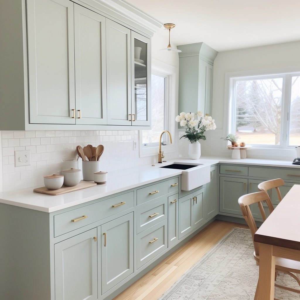 sw sea salt kitchen cabinets