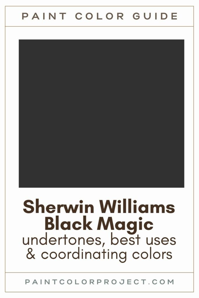 Sherwin Williams Black Magic Paint Color Guide.