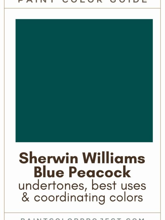 Sherwin Williams Blue Peacock Paint Color Guide.