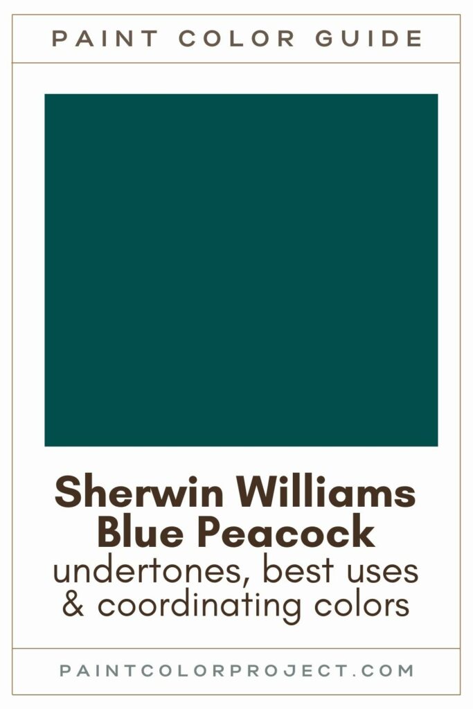 Sherwin Williams Blue Peacock Paint Color Guide.