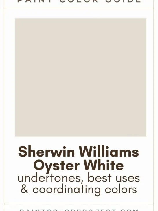 Sherwin Williams Oyster White Paint Color Guide.