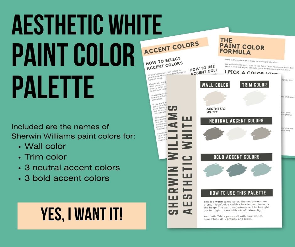 aesthetic white paint color palette