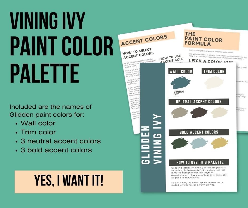 glidden vining ivy paint color palette