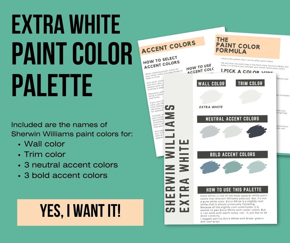 sw extra white paint color palette
