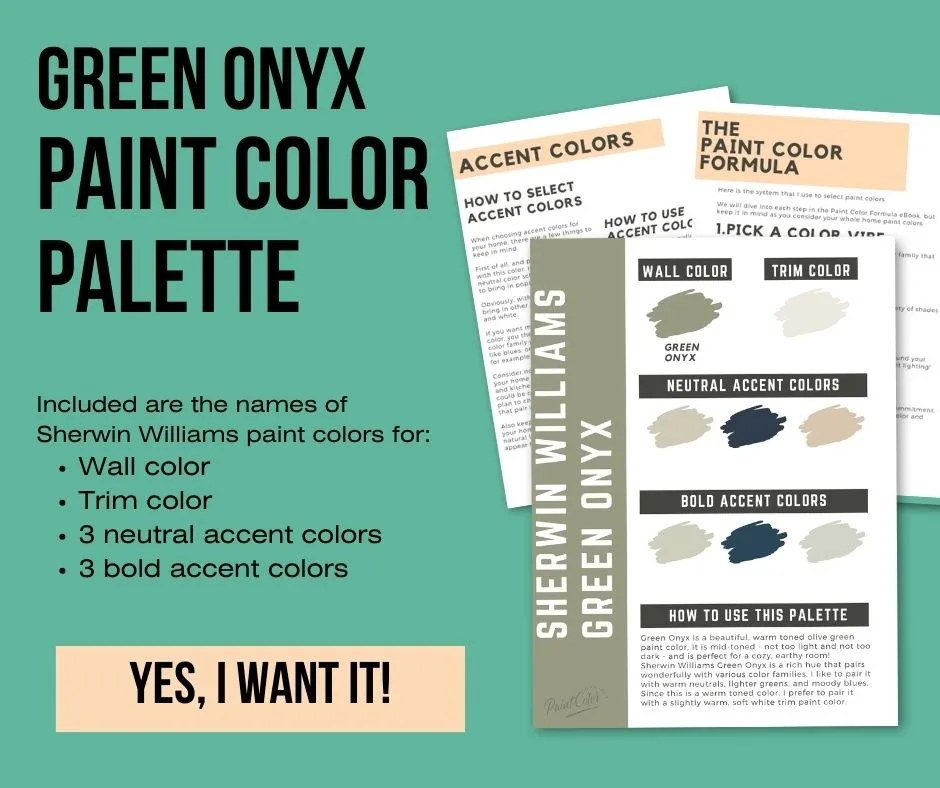 green onyx paint color palette
