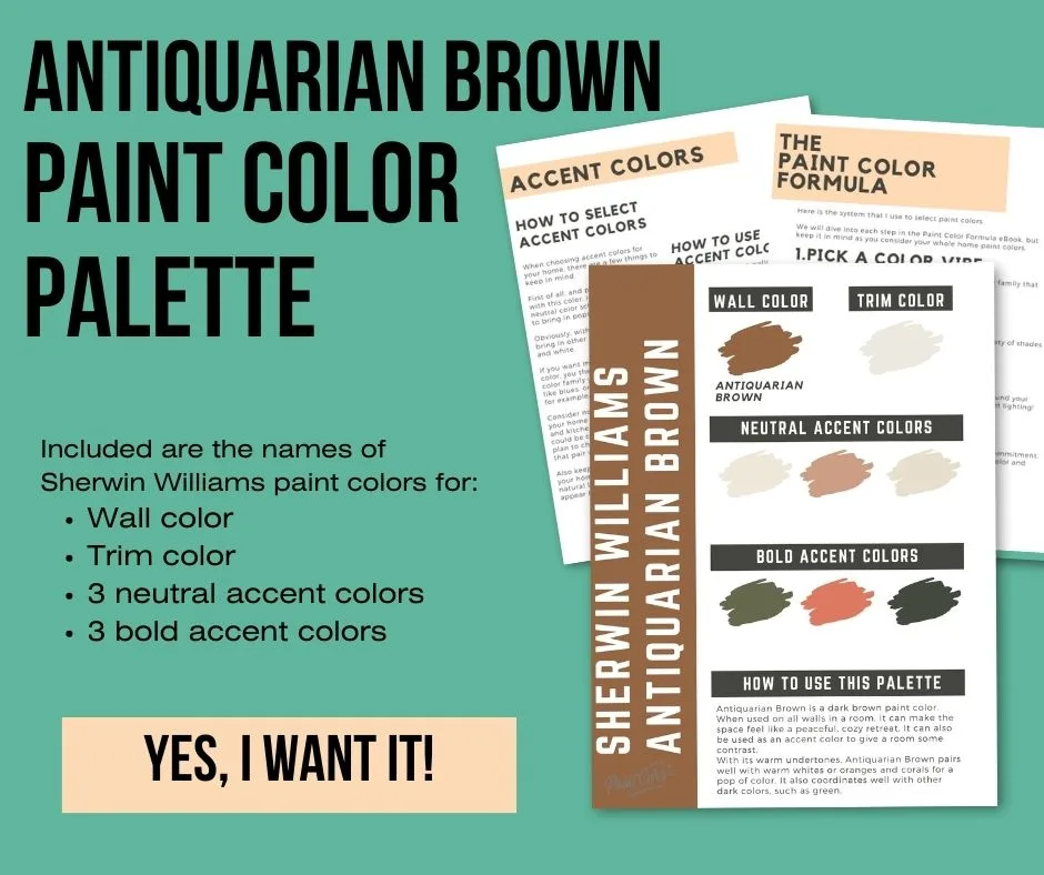 Antiquarian Brown paint color palette