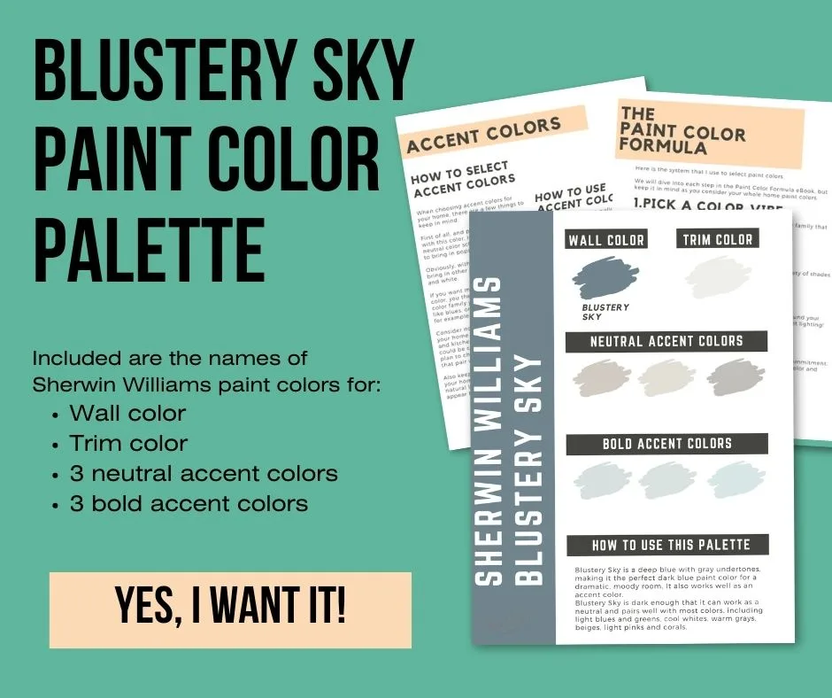 blustery sky paint color palette