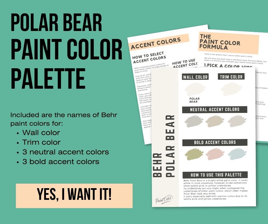 behr polar bear paint color palette