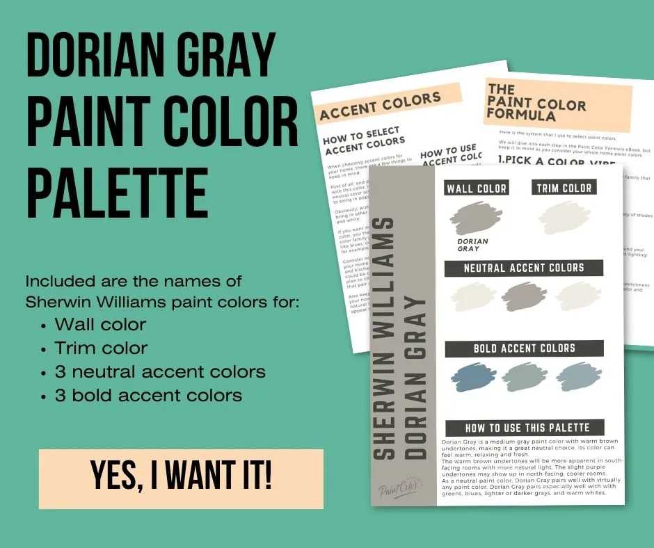 dorian gray paint color palette