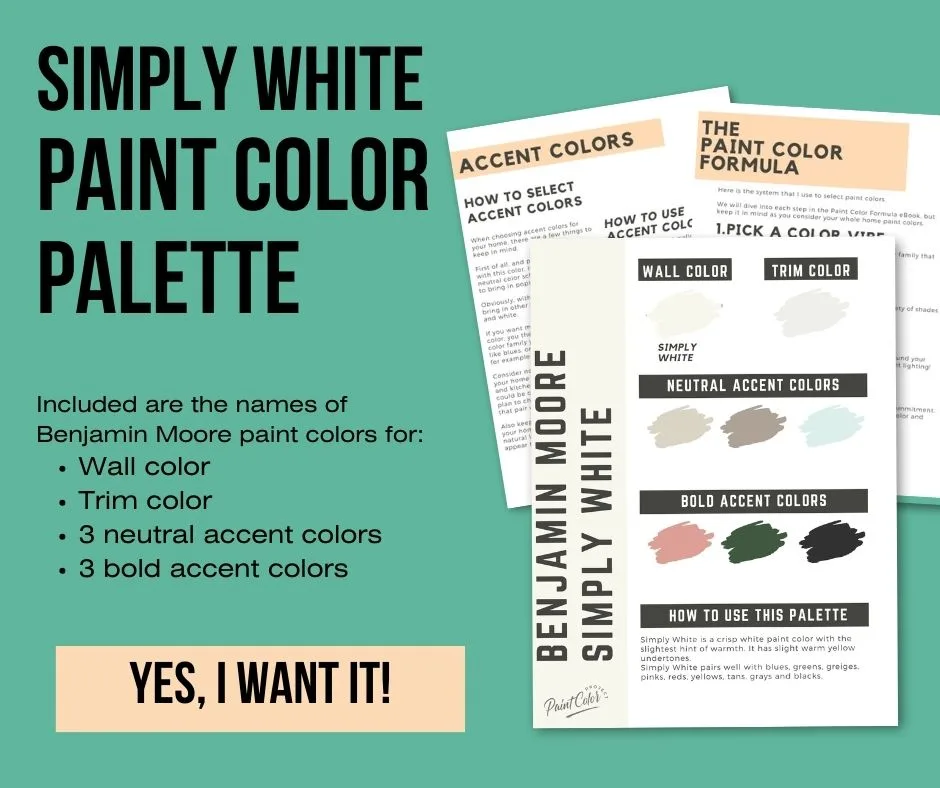 simply white paint color palette
