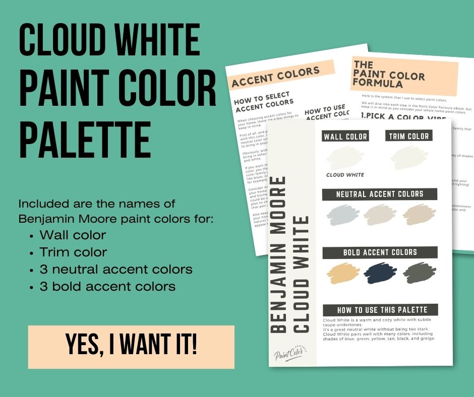 cloud white paint color palette