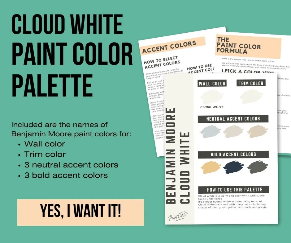 cloud white paint color palette