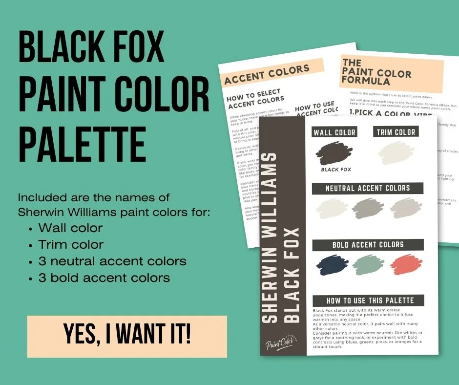 black fox paint color palette