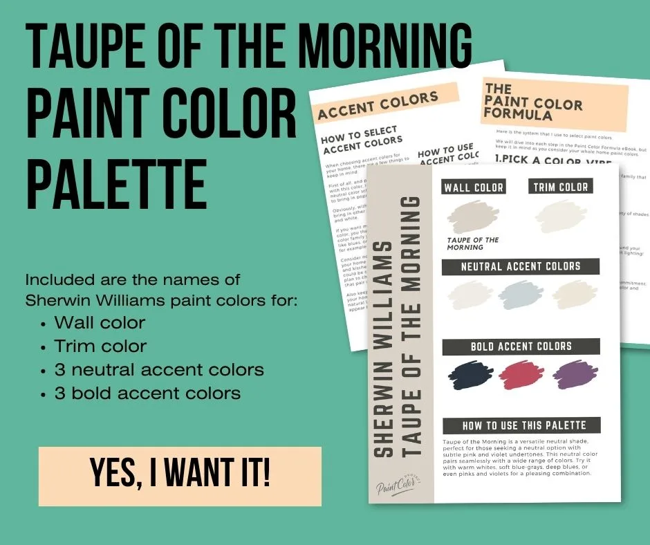 taupe of the morning paint color palette