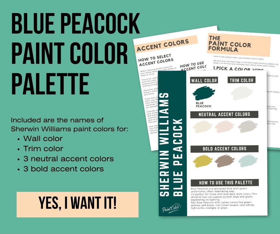 blue peacock paint color palette