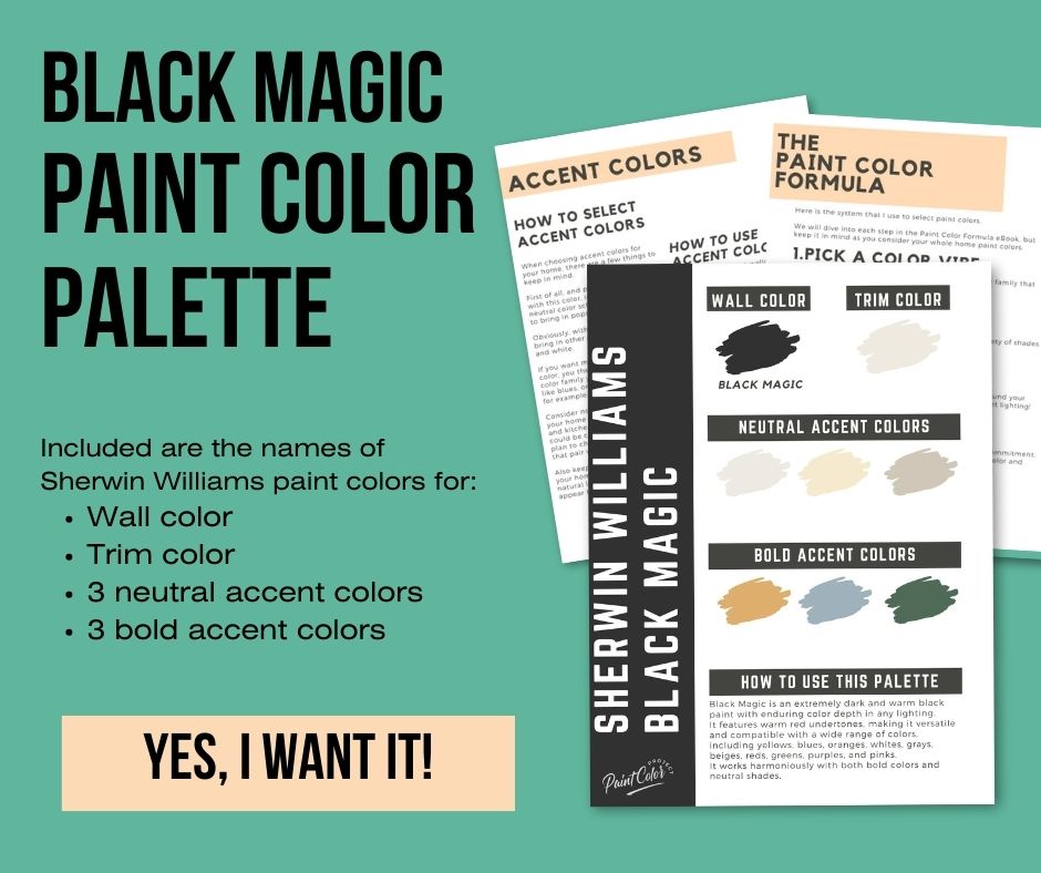black magic paint color palette