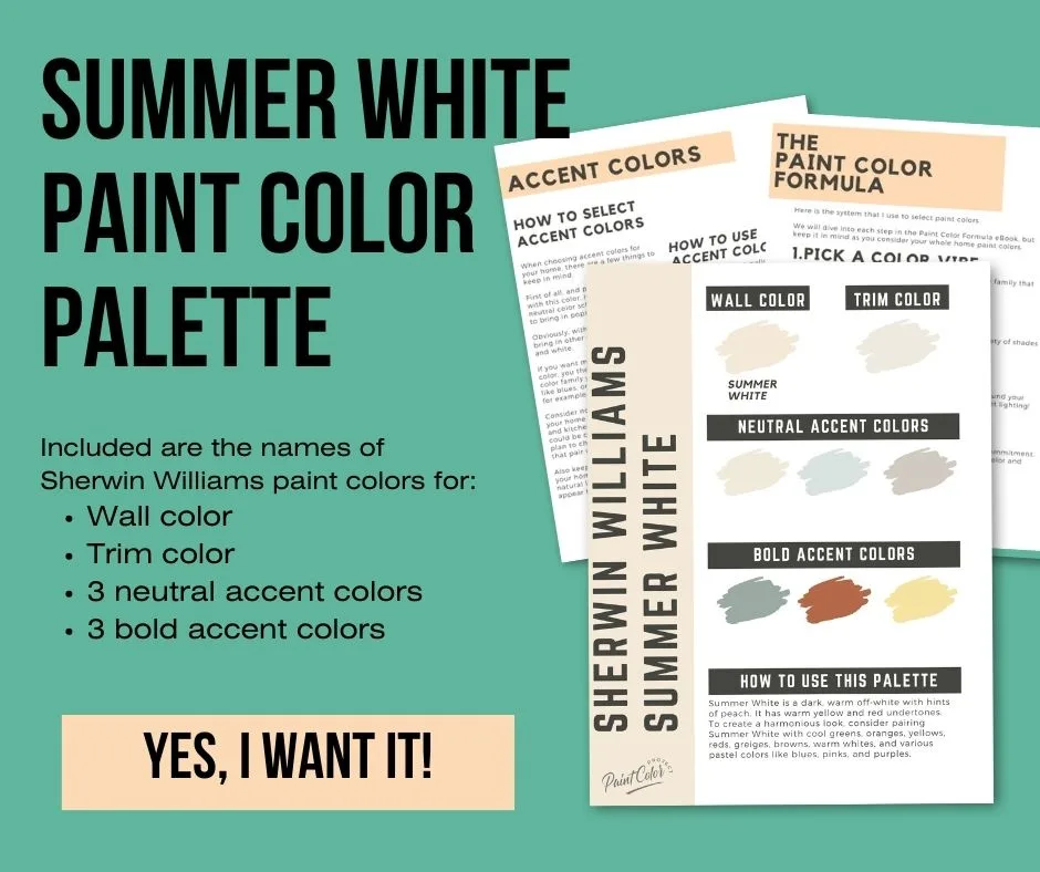 summer white paint color palette