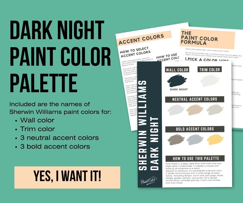 dark night paint color palette