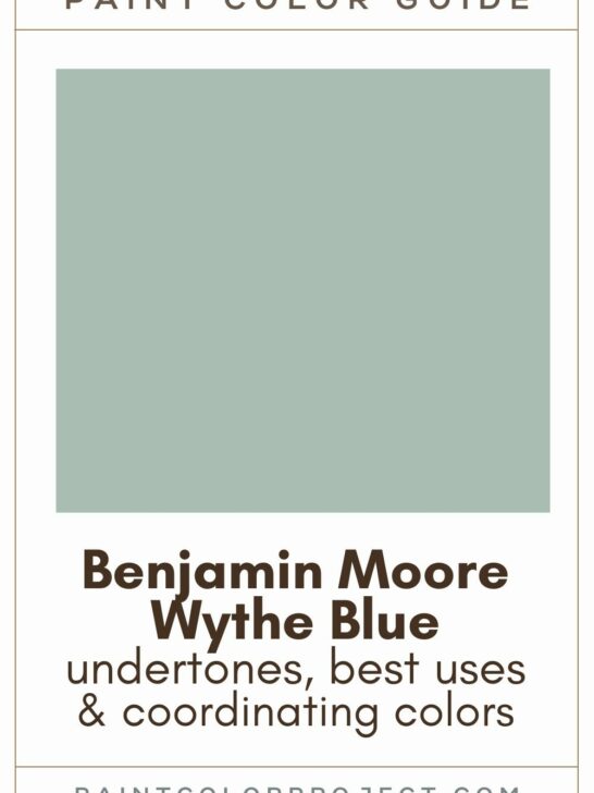 Benjamin Moore Wythe Blue Paint Color Guide.