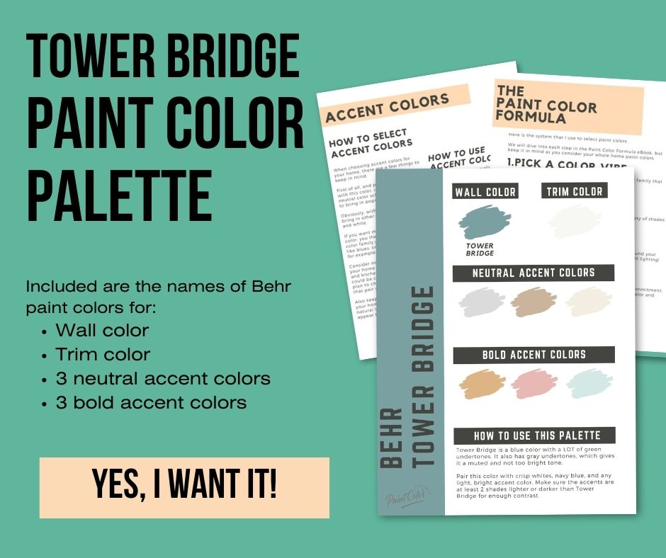 Behr Tower Bridge paint color palette
