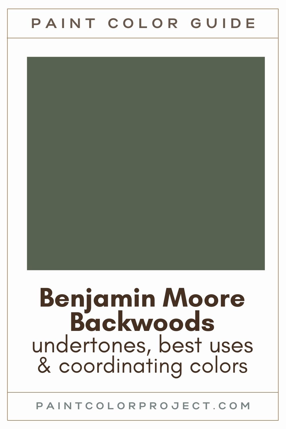 Benjamin Moore Backwoods Paint Color Guide