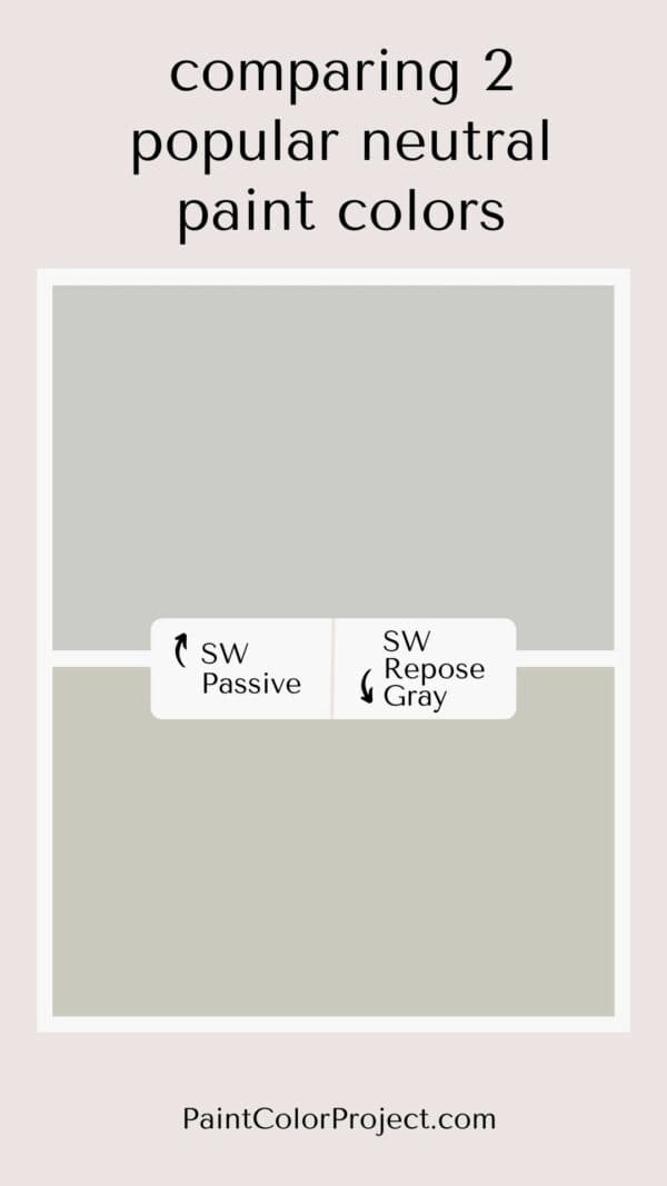 Sherwin Williams Passive vs Repose Gray The Paint Color Project