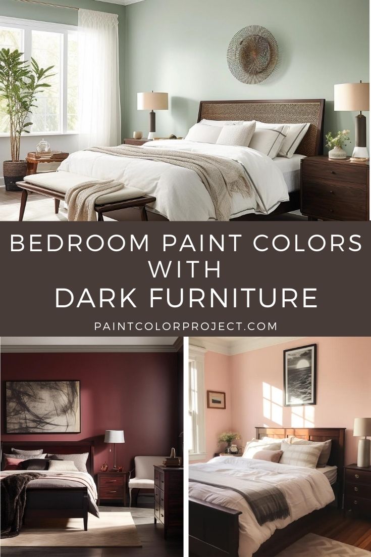 bedroom paint colors with dark furniture.
