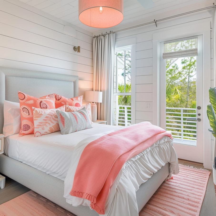 coral beach house bedroom