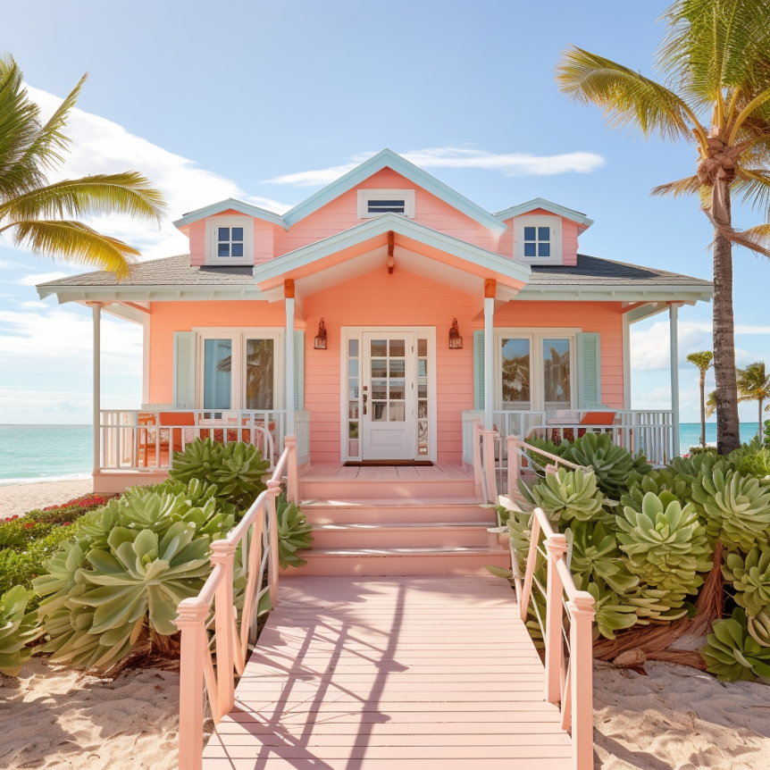 coral beach house exterior