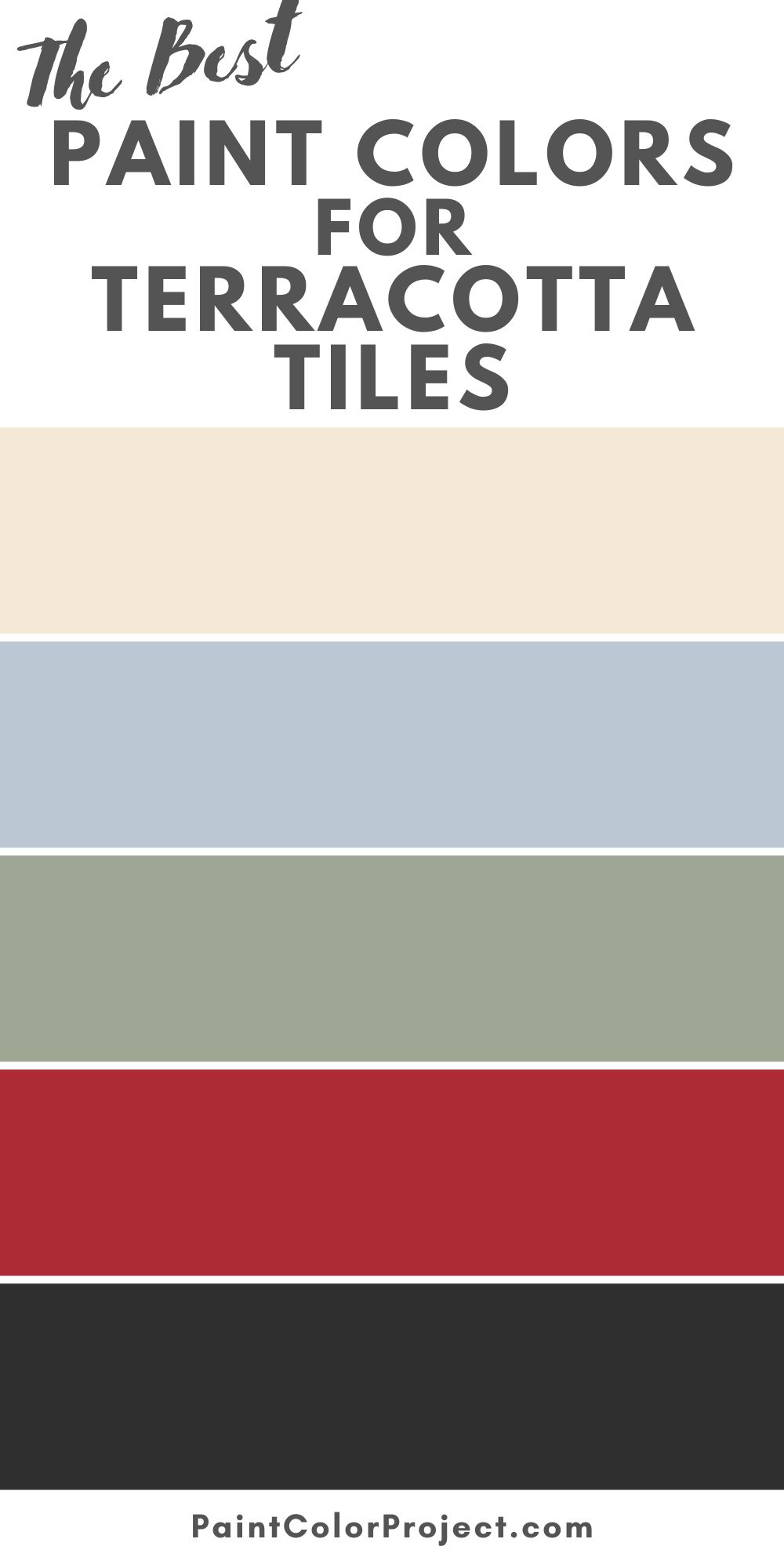 Best paint colors for terracotta tiles.