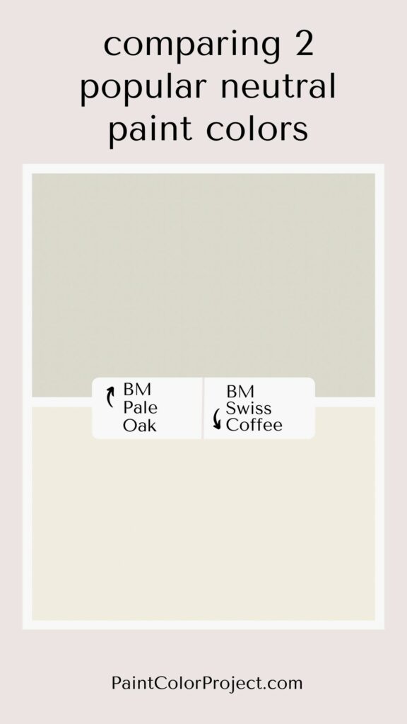BM Pale Oak vs Swiss Coffee