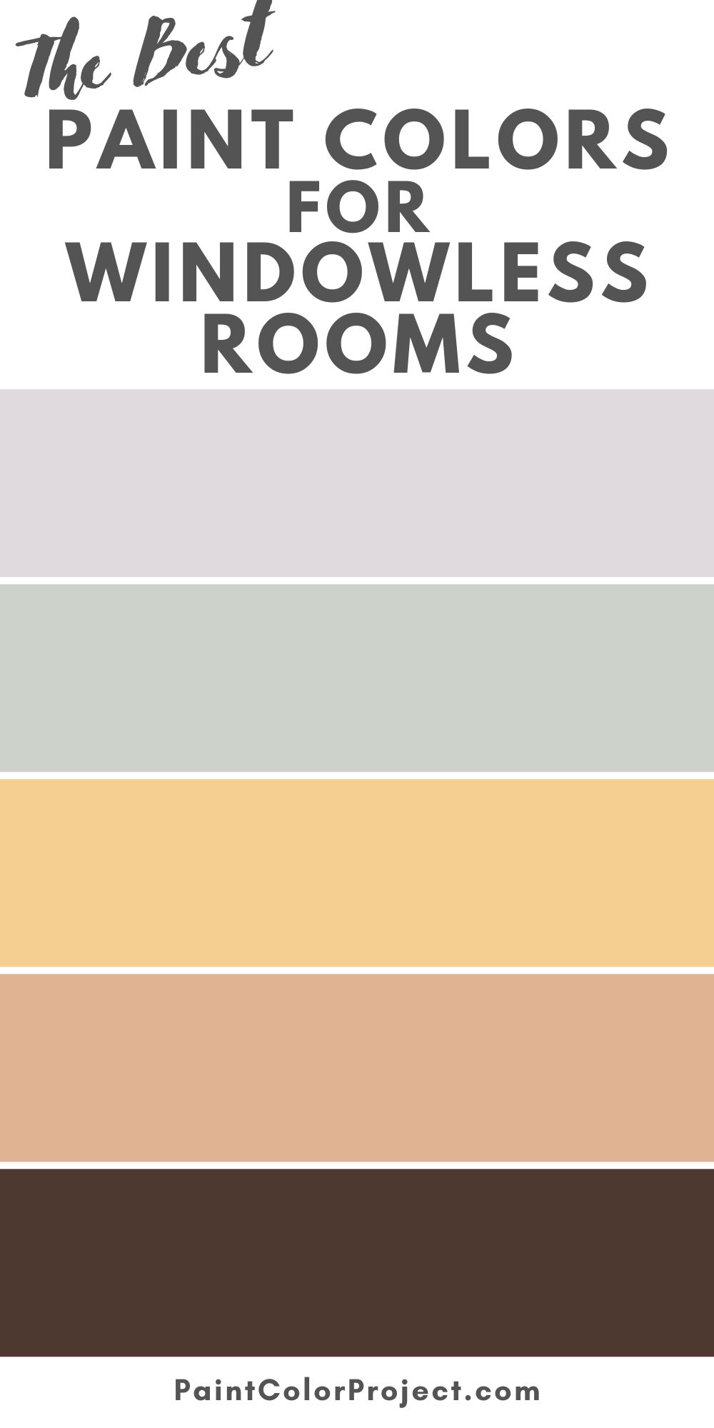 Best paint colors for windowless rooms.