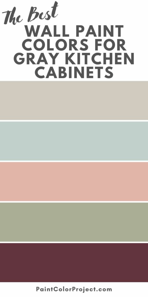 The best wall paint colors for gray kitchen cabinets